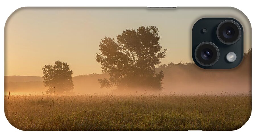 Tree iPhone Case featuring the photograph Misty Morning in the Great Meadows by Kyle Lee