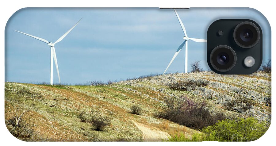Windmill iPhone Case featuring the photograph Modern Windmill by Cheryl McClure