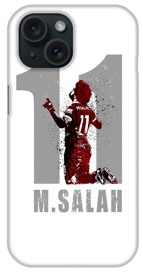 World Cup iPhone Case featuring the painting Moh Salah by Art Popop