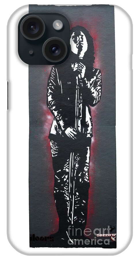 Jim Morrison iPhone Case featuring the painting Mojo Risen by SORROW Gallery
