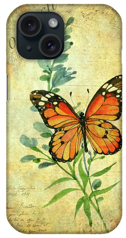 Butterfly iPhone Case featuring the painting Monarch Butterfly by John Edwards