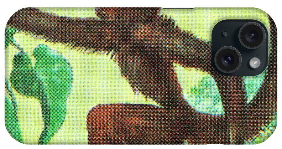 Africa iPhone Case featuring the drawing Monkey by CSA Images
