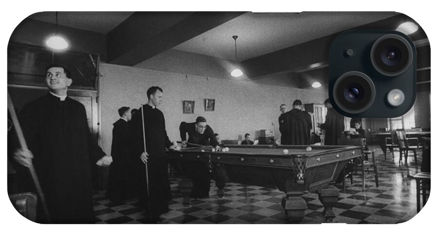 Monks iPhone Case featuring the photograph Monks Playing Pool by Gordon Parks