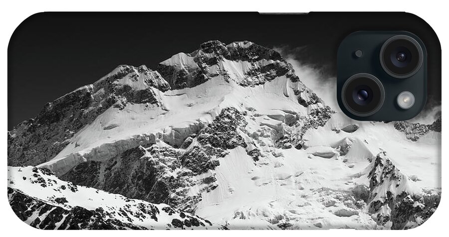 Mount Sefton iPhone Case featuring the photograph Monochrome Mount Sefton by Mark Hunter
