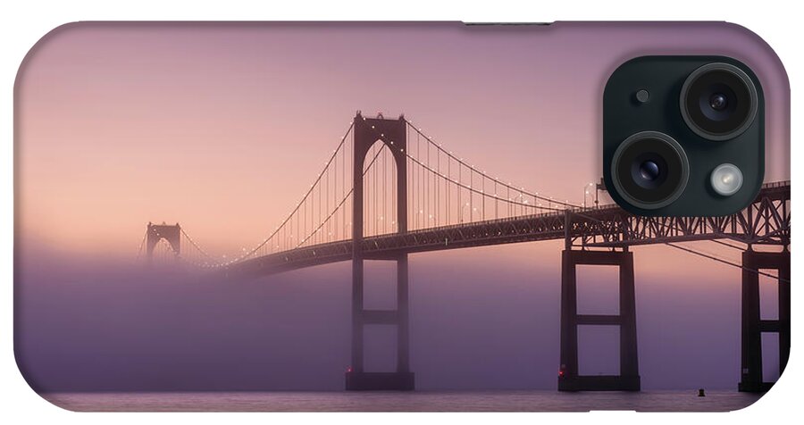 Moon Over Fog iPhone Case featuring the photograph Moon Over Fog by Michael Blanchette Photography