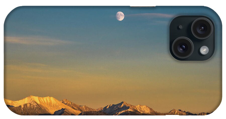 Moon iPhone Case featuring the photograph Moon over White Clouds by Link Jackson