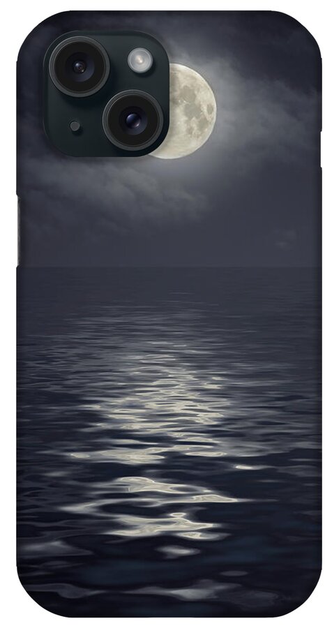 Scenics iPhone Case featuring the photograph Moon Under Ocean by Andreyttl