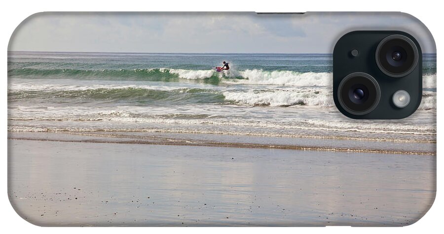  iPhone Case featuring the photograph Moonlight Beach Surfer by Catherine Walters
