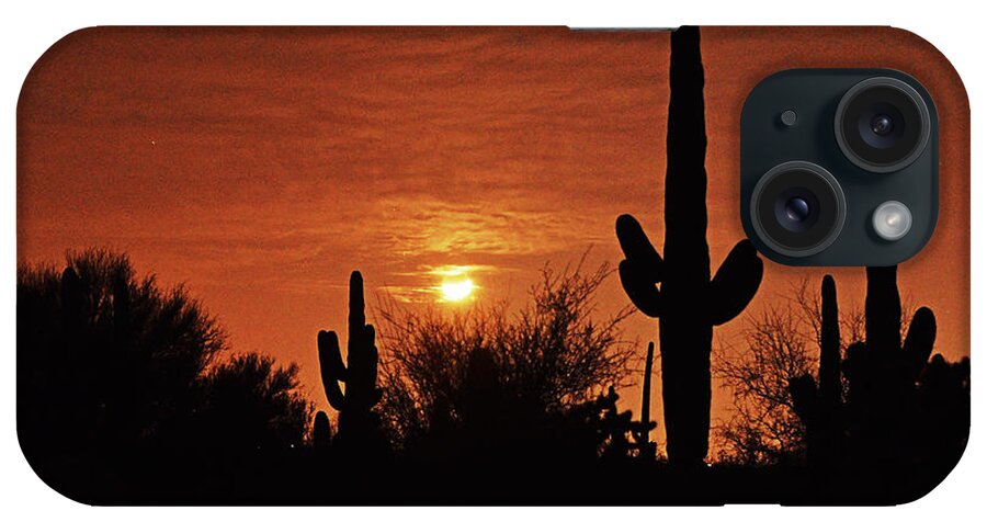 Moon iPhone Case featuring the photograph Moonset in the desert by Chance Kafka