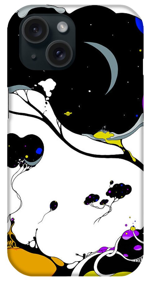 Space iPhone Case featuring the drawing Moonshot by Craig Tilley