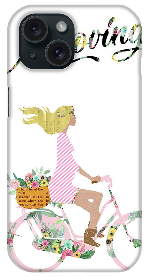 Mooving iPhone Case featuring the mixed media Mooving by Claudia Schoen