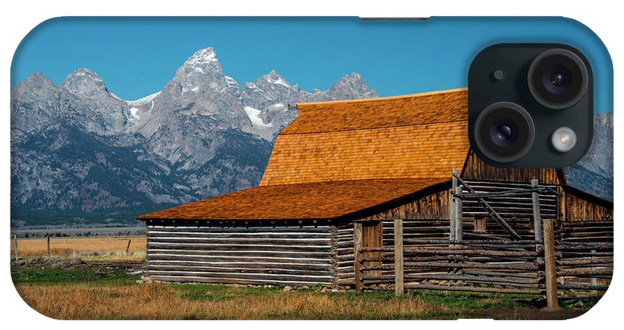 Grand Tetons iPhone Case featuring the photograph Mormons Barn 3779 by Donald Brown