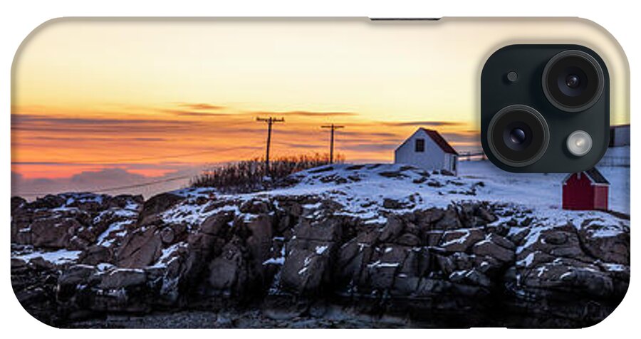 Sunrise iPhone Case featuring the photograph Morning at Nubble by Mark Papke