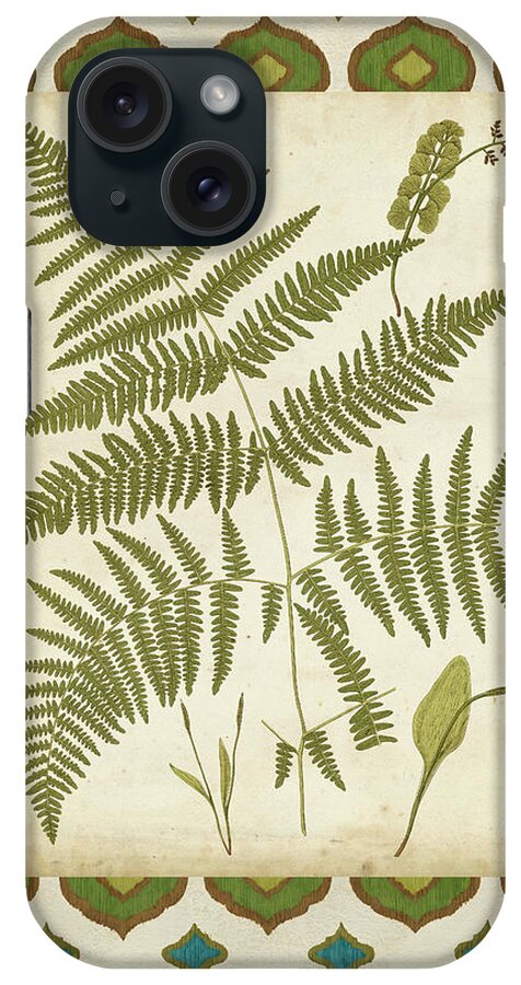  iPhone Case featuring the painting Moroccan Ferns Iv by Vision Studio