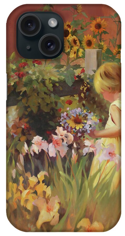 Figurative Art iPhone Case featuring the painting Mother's Garden by Carolyne Hawley