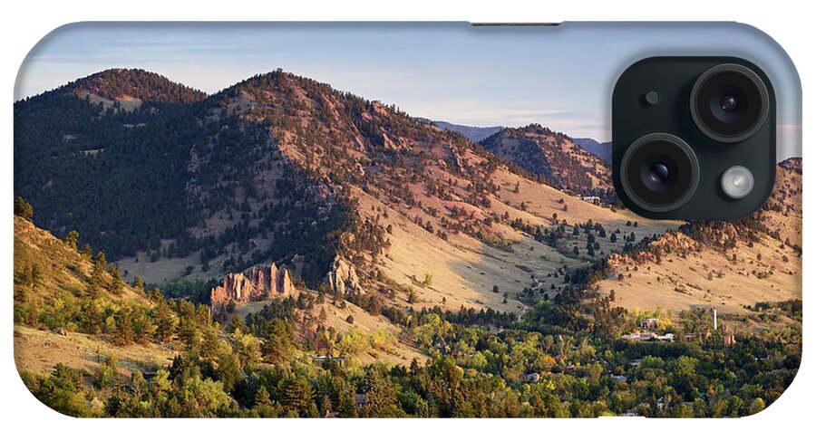 Scenics iPhone Case featuring the photograph Mount Sanitas And Fall Colors In by Beklaus