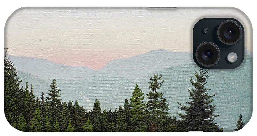 Mountains iPhone Case featuring the painting Mountain Dusk by Kenneth M Kirsch