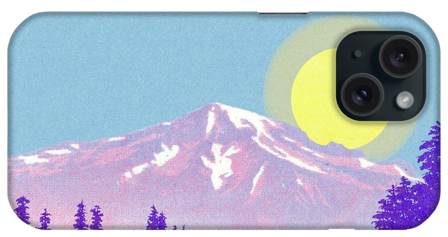 Campy iPhone Case featuring the drawing Mountain Landscape by CSA Images