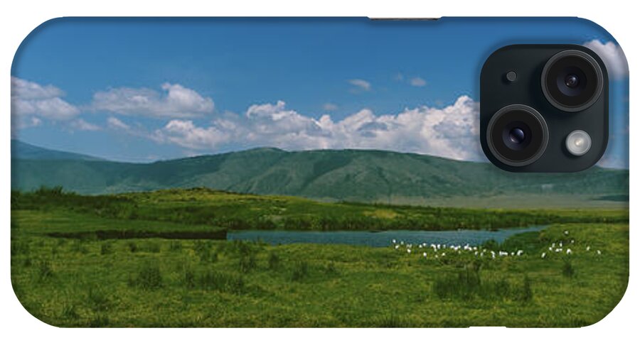 Photography iPhone Case featuring the photograph Mountains On A Landscape, Ngorongoro by Panoramic Images