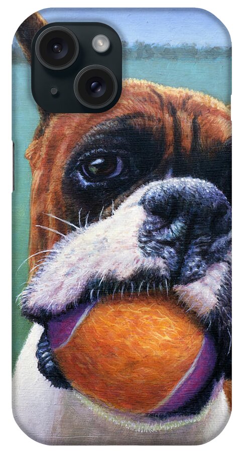 Boxer iPhone Case featuring the painting Mouthful by James W Johnson