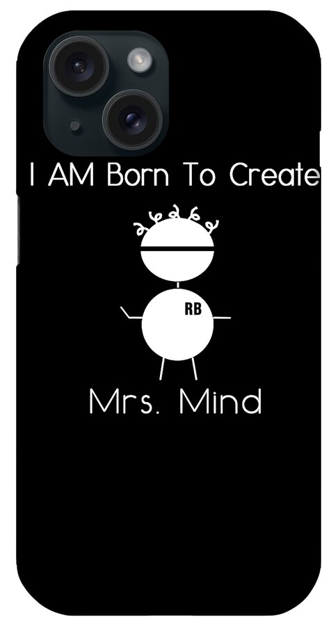 Mrs. Mind iPhone Case featuring the mixed media Mrs.Mind by Dallas Dutchyn