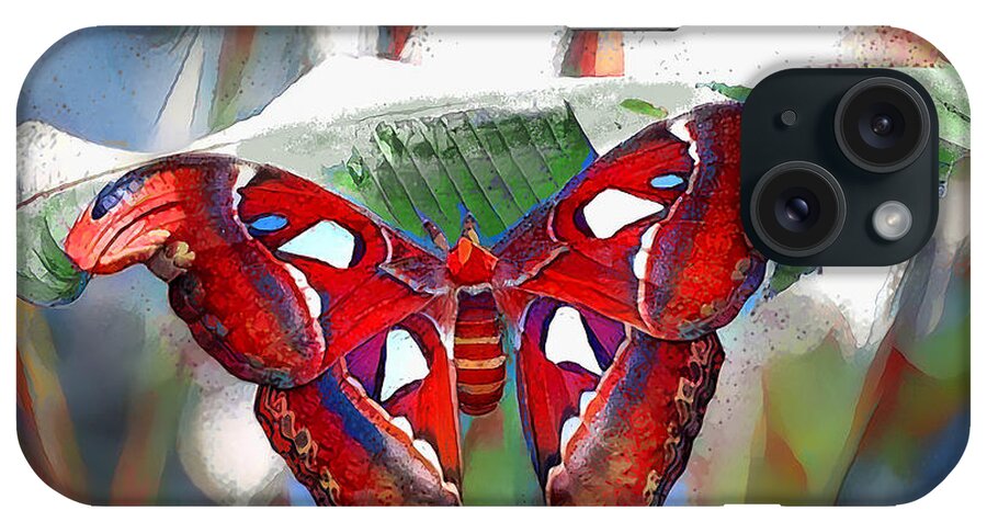 Butterfly iPhone Case featuring the digital art Ms. Butterfly by Pennie McCracken
