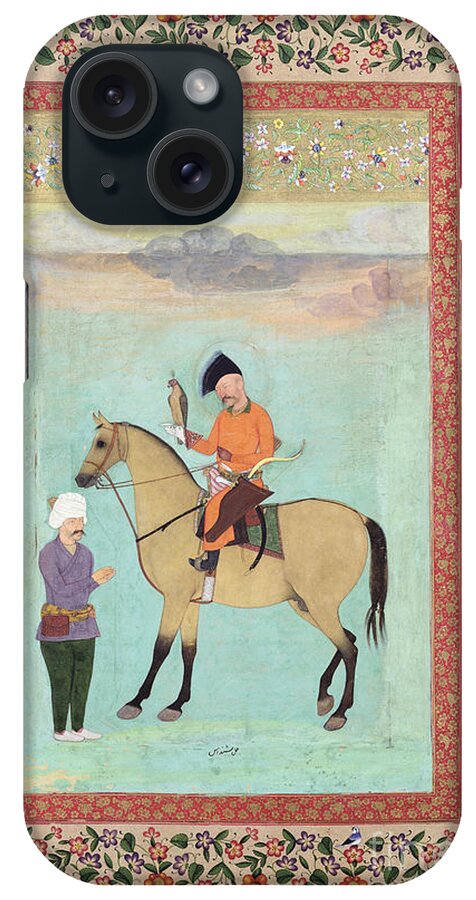 Servant iPhone Case featuring the painting Ms E-14 Shah Abbas by Indian School