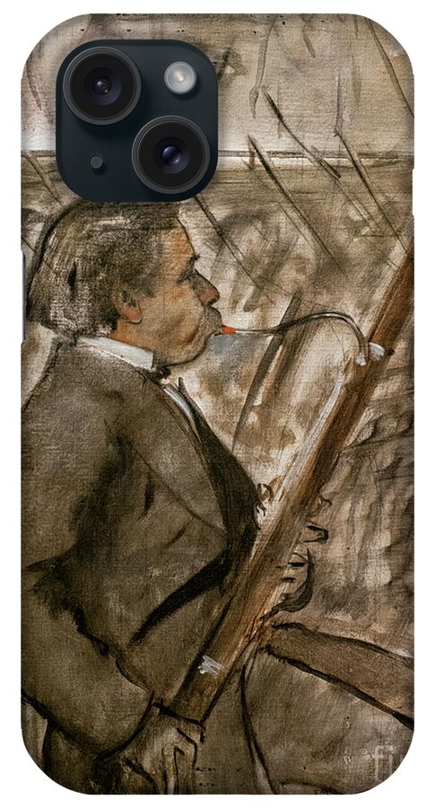 Painting iPhone Case featuring the painting Musicians In The Orchestra Detail Around 1870 by Edgar Degas