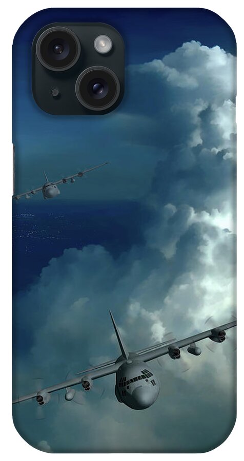 C-130 iPhone Case featuring the digital art Mutual Support by Michael Brooks