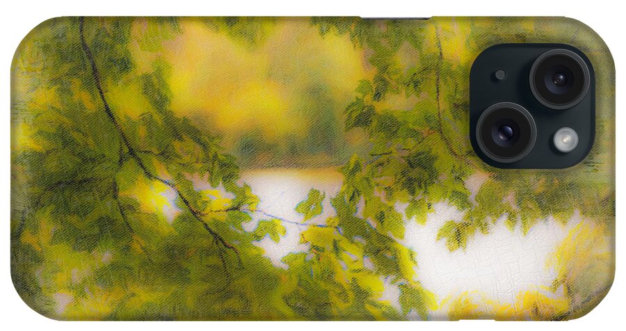 Trees iPhone Case featuring the photograph My Heart is at the Lake by Diane Lindon Coy