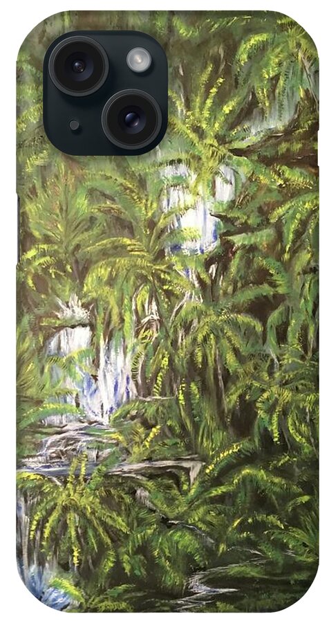 Na Pali Coast iPhone Case featuring the painting Na Pali coast Kauai, Hawaii by Michael Silbaugh