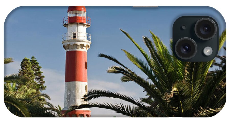 Estock iPhone Case featuring the digital art Namibia, Swakopmund Lighthouse by Rainer Mirau