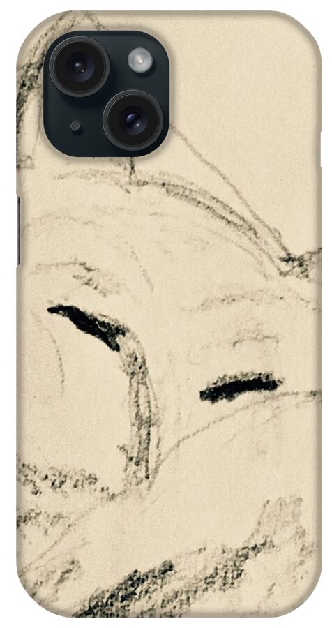 Nap iPhone Case featuring the drawing Nap Cat by Debra Grace Addison