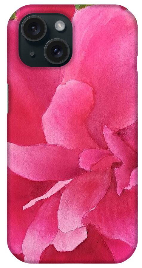 Peony iPhone Case featuring the painting Natalie's Peony by Ann Frederick