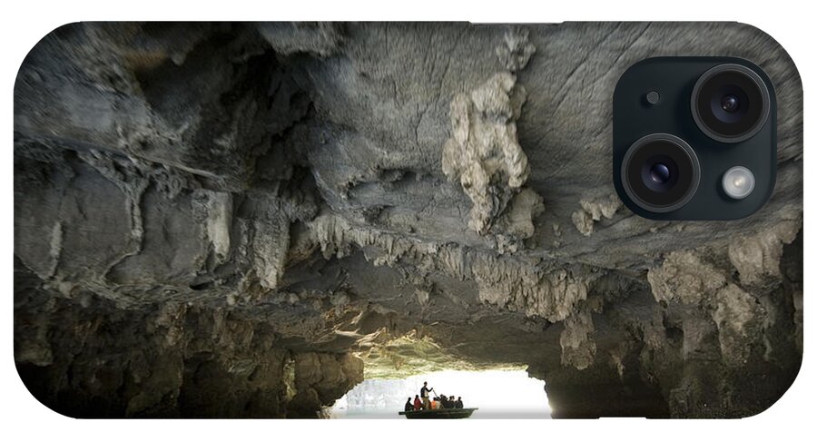 Estock iPhone Case featuring the digital art Natural Cave, Vietnam Coast by Aldo Pavan