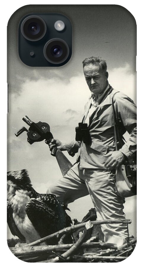 Flying iPhone Case featuring the photograph Naturalist Roger Tory Peterson, 1961 by Alfred Eisenstaedt