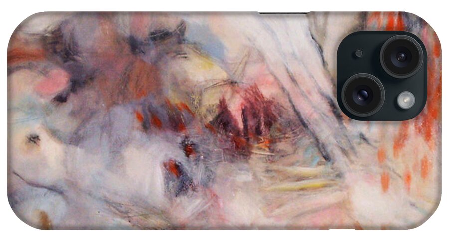 Abstract iPhone Case featuring the painting Forest Clearing by Janet Zoya