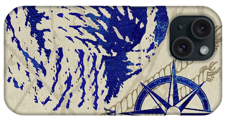 Nautical Decor iPhone Case featuring the mixed media Nautical Rope by Karen Williams