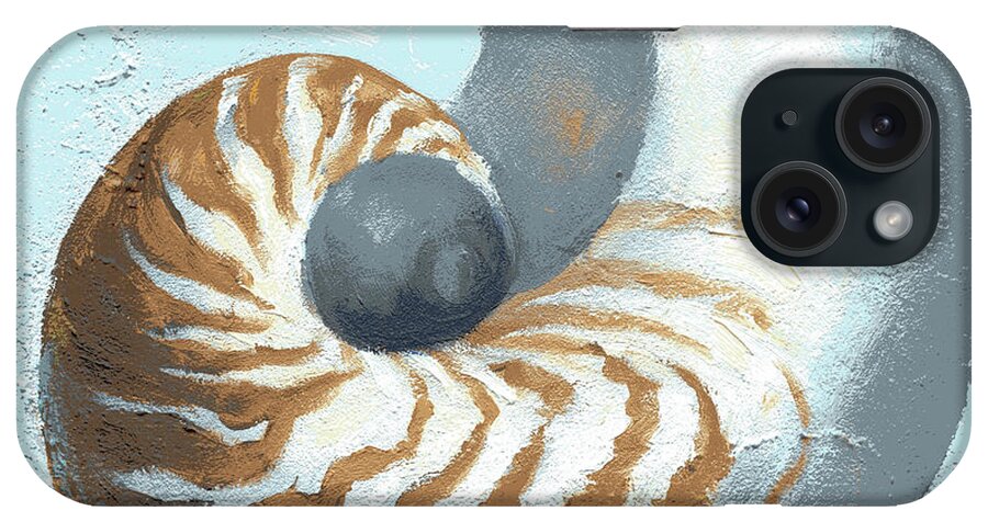 Shells iPhone Case featuring the painting Nautilus Shell by Laurie Snow Hein