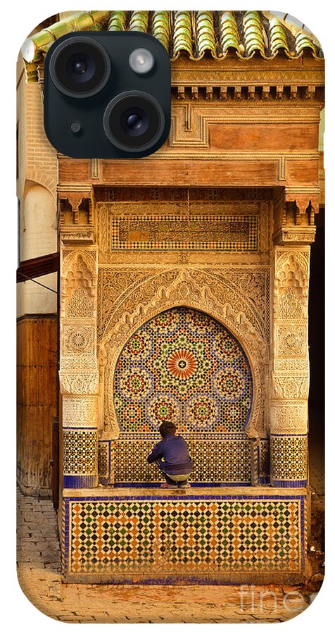 Boy iPhone Case featuring the photograph Nejjarine fountain in Fez by Yavor Mihaylov