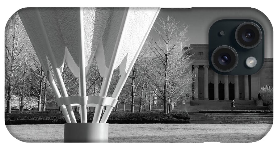 America iPhone Case featuring the photograph Nelson Atkins Art Museum in Infrared - Kansas City - Square by Gregory Ballos