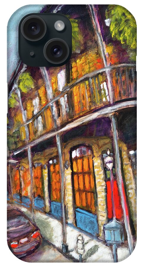 New Orleans iPhone Case featuring the painting New Orleans, Royal Ave by Mike Bergen