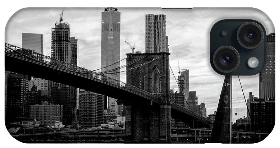 World Trade Center iPhone Case featuring the photograph New York City from Brooklyn by Zawhaus Photography