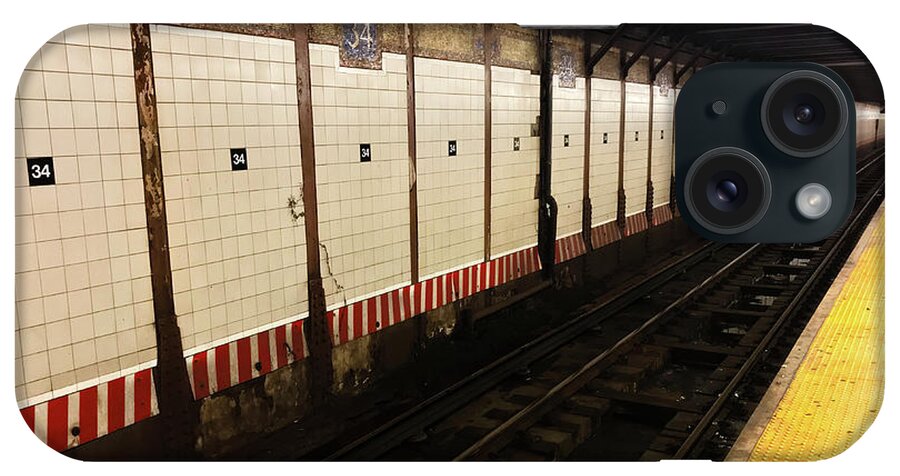 New York Subway iPhone Case featuring the photograph New York City Subway Line by Shane Kelly