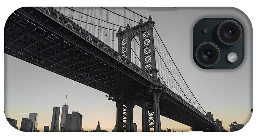New iPhone Case featuring the photograph New York Evening Under the Bridge by Betsy Knapp