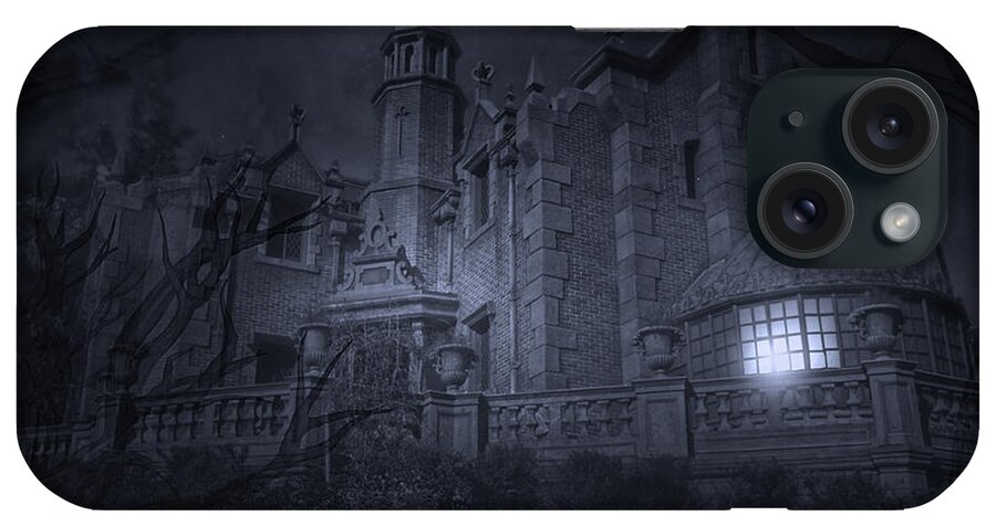 Haunted Mansion iPhone Case featuring the photograph Night of the Haunted by Mark Andrew Thomas