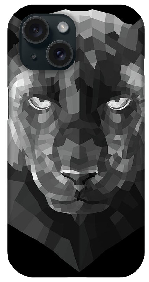 Panther iPhone Case featuring the digital art Night Panther by Naxart Studio