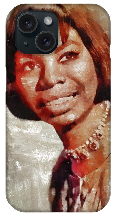 Nina iPhone Case featuring the painting Nina Simone, Music Legend by Esoterica Art Agency