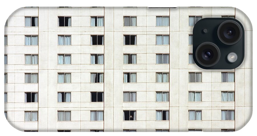 In A Row iPhone Case featuring the photograph Ninety Windows by Julio López Saguar