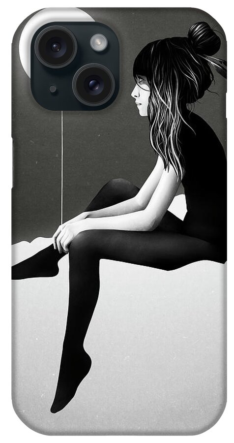Girl iPhone Case featuring the digital art No Such Thing As Nothing By Night by Ruben Ireland